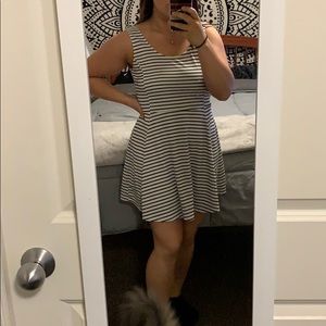 Black and White Striped Dress